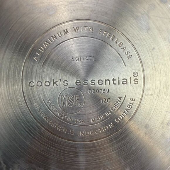 ✅Cooks Essentials 5qt Stock/Sauce-pot Strainer Lid NSF Certified Nonstick Brown - Picture 13 of 14